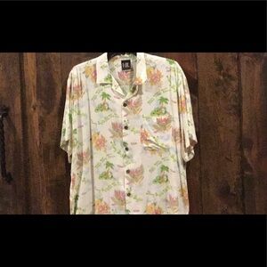SOLD!!Men’s Jimmy Buffett tiki tour time, authentic a button up shirt